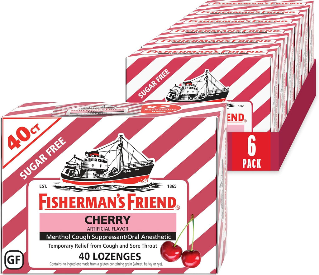 Fisherman's Friend Original Extra Strong Pastillas para la Tos (Paquete de 6 x 38 unidades) - 10mg de Mentol Natural