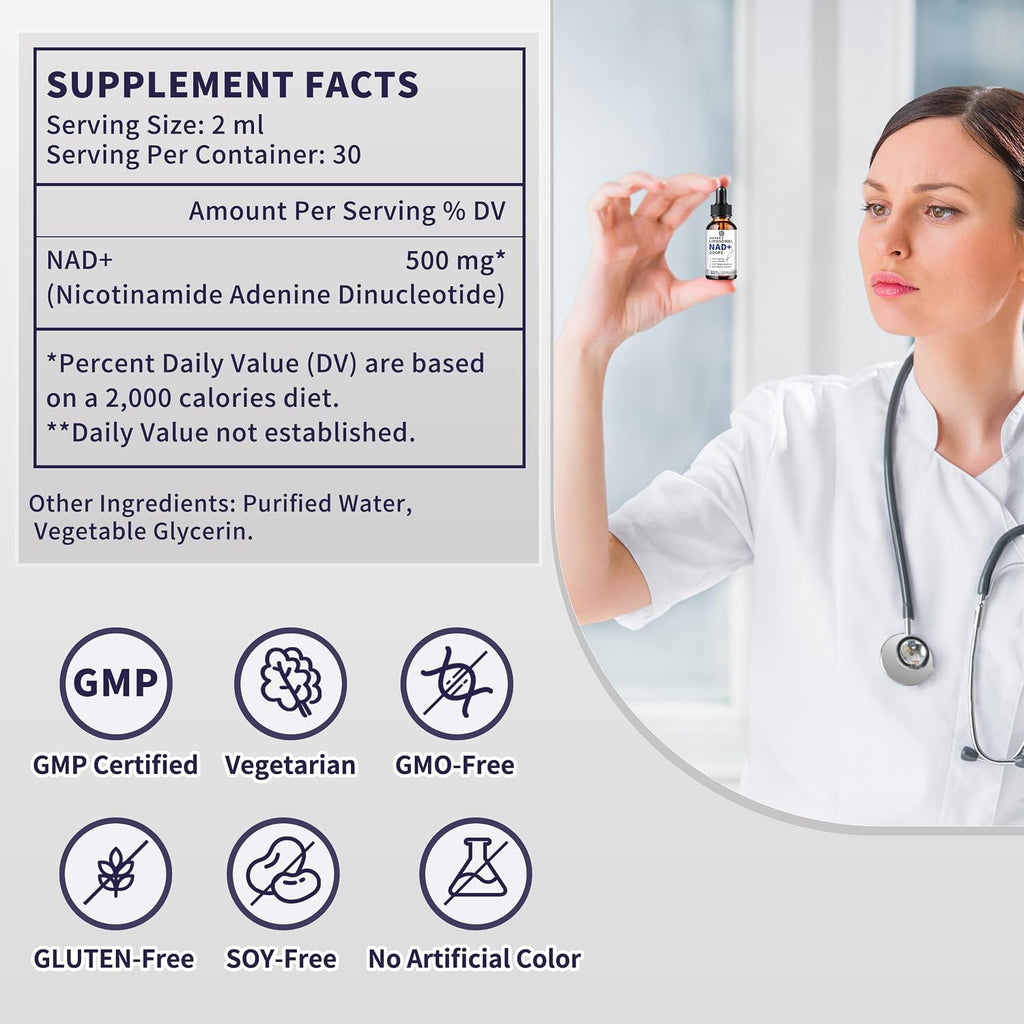 Women's NAD Liquid Supplement – 500mg Liposomal NAD – 3 Packs