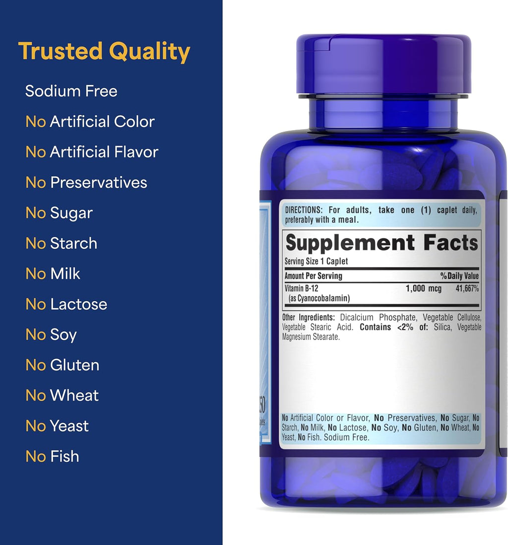 Vitamina B12 1000 mcg Liberación Prolongada - Puritan's Pride