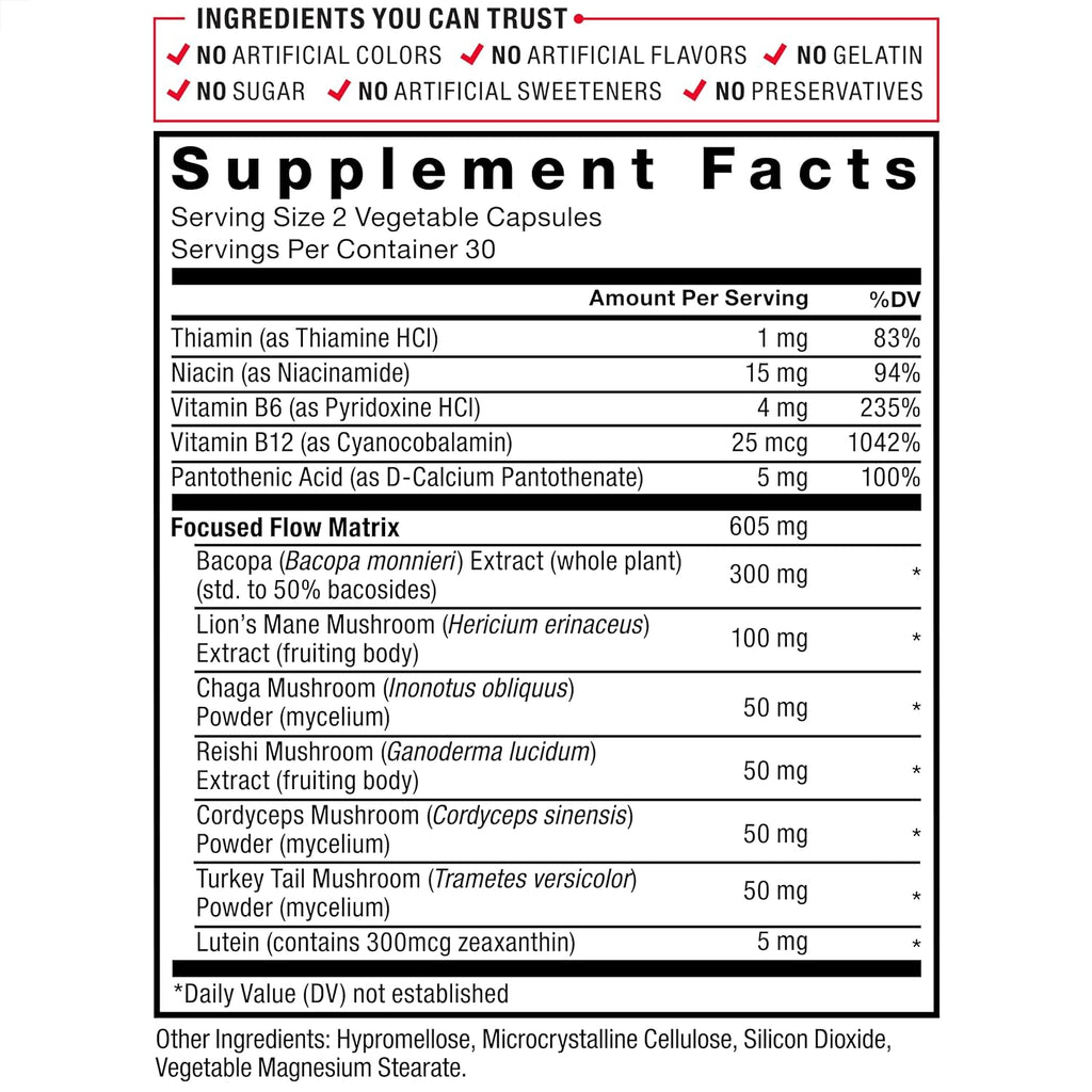 Force Factor Forebrain Focus - Potenciador Cerebral, 60 Cápsulas