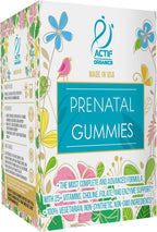 Actif Gominolas Prenatales con Más de 25 Vitaminas Orgánicas y Mezcla de Hierbas - No GMO, 100% Vegetariano, 90 Gomitas
