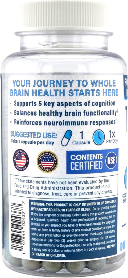 TriNeuro Daily Brain Supplement - Certificado NSF - Formulado por Neurocirujano para Apoyar la Cognición y Longevidad – Image 2