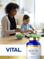 Carlyle Niacina Sin Rubor 500mg (400 mg Niacina + 100 mg Inositol) - 220 Cápsulas