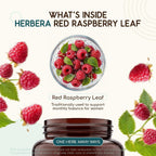 HerbEra Hojas de Frambuesa Roja Orgánicas – Bienestar Femenino, Rubus Idaeus, 60 Cápsulas Veganas