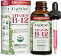 Vitamin B12 1000 mcg Organic Liquid Sublingual - Methylcobalamin & Adenosylcobalamin - 2 fl oz (1 Year Supply)