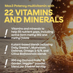 Nature's Way Alive! Max3 Multivitamínico Diario de Alta Potencia, Sin Hierro, 180 Comprimidos