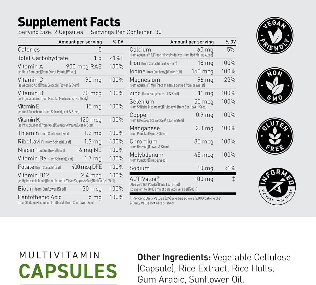 Kaged Multivitamin – Complejo Multivitamínico Vegano con Frutas y Verduras Ecológicas