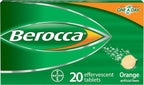 Berocca Energy, Suplemento Vitamínico para Energía Física y Mental, Sabor Naranja, 20 Comprimidos Efervescentes