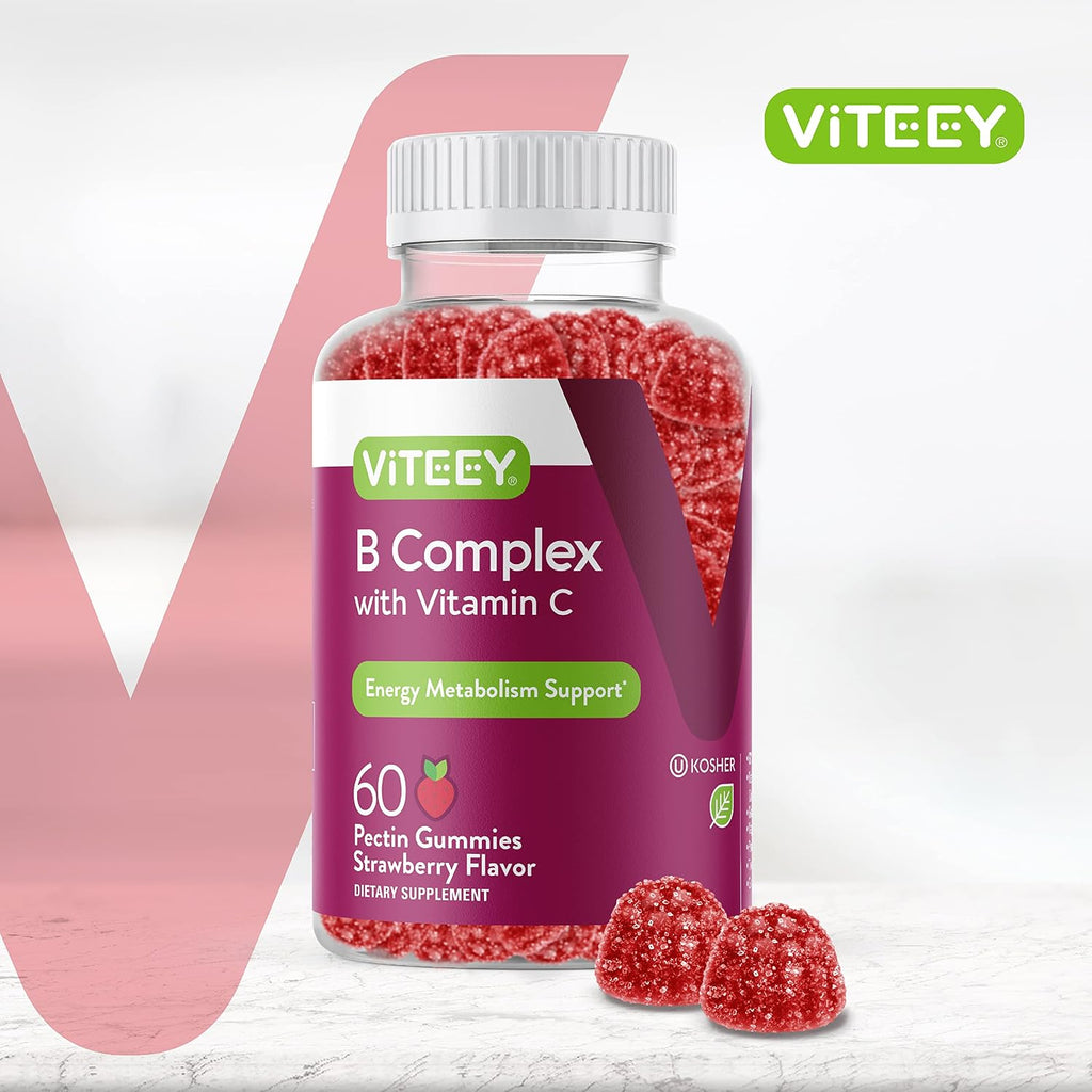 Viteey Complejo B en Gomitas con Vitamina C - 60 Gomitas