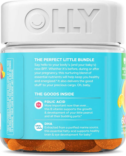 OLLY Vitaminas Prenatales en Gomitas, Ácido – DHA (ácido docosahexaenoico): Ácido graso omega-3 procedente de – Image 2