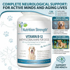 Nutrition Strength Vitamina B12 para Perros con Folato y Calcio - 120 Comprimidos Masticables