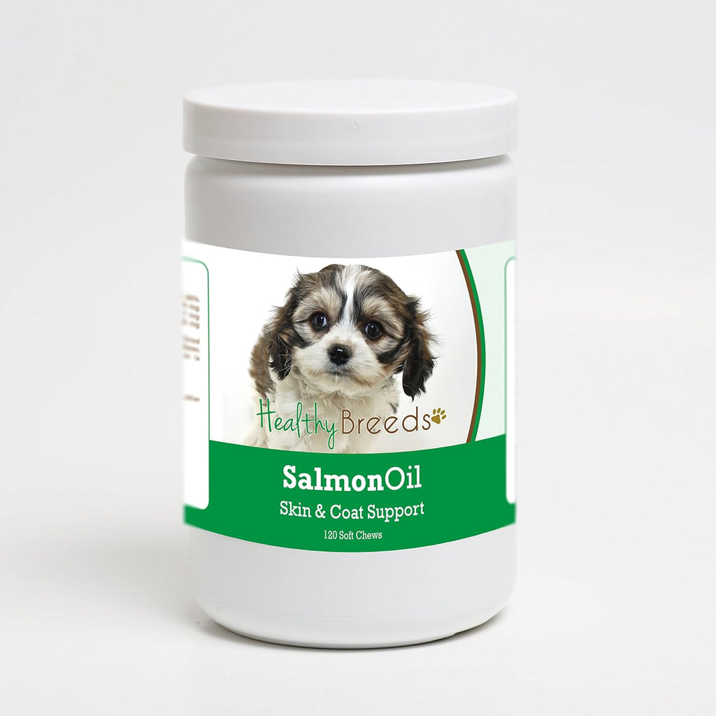 Healthy Breeds Cavachon Salmon Oil Soft Chews 120 Count