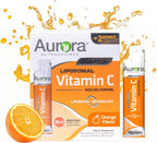 Aurora Nutrascience Vitamina C Liposomal Líquida - 1000 mg, 30 Sobres Monodosis, Sabor Naranja
