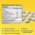 Airborne Vitamina C 1000 mg + Zinc – Comprimidos masticables sabor Frutos Rojos y Cítricos – 116 comprimidos