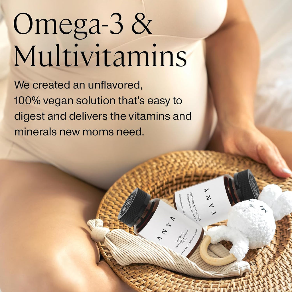 Kit Esencial para Mamás Primerizas: Multivitamínico, Omega-3, Té de Lactancia y Bálsamo para Pezones