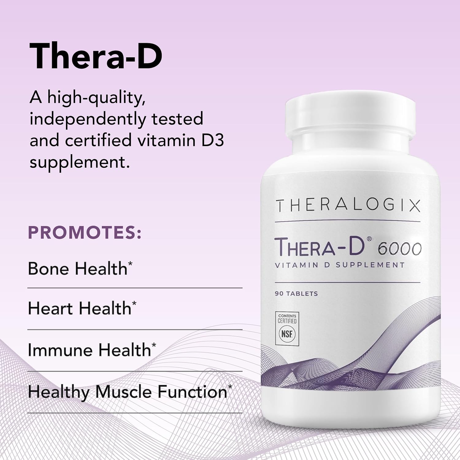 Theralogix Thera-D 6000 Vitamina D3 - 6000 UI (150 mcg) - 90 Comprimidos
