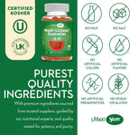 Maxi Health Multivitamin Gummies - Gomitas Multivitamínicas Sabor Cereza - 60 Gomitas para Adultos y Niños