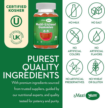 Maxi Health Multivitamin Gummies - Gomitas Multivitamínicas Sabor Cereza - 60 Gomitas para Adultos y Niños – Image 6