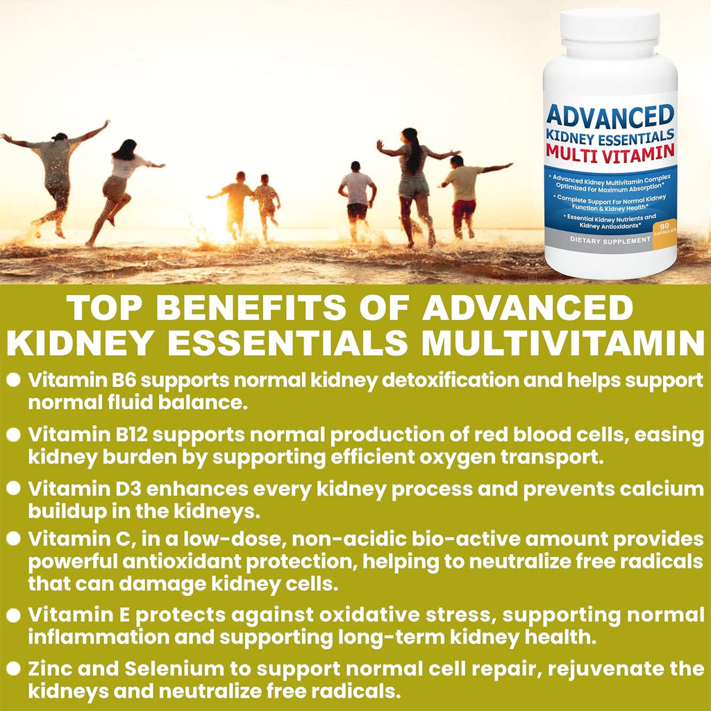 Advanced Kidney Essentials Multivitamin – Apoyo Renal Completo (90 Cápsulas)