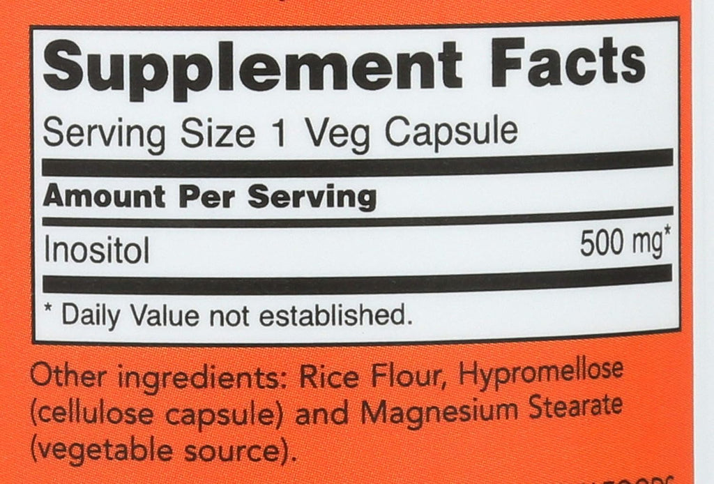 Now Foods - Inositol 500 mg, 100 Capsules