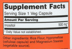 Now Foods - Inositol 500 mg, 100 Capsules