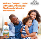 Country Farms Multivitamínico Líquido, Vitaminas y Minerales para Apoyo Inmunitario y Energía, Mezcla de Hierbas, Vegano, Sin Gluten, Sabor Fruta Tropical, 946 ml