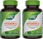 Nature's Way Vitamina C con Bioflavonoides - Extra Fuerte - 1000 mg de Vitamina C como Ácido Ascórbico - Bioflavonoides Cítricos - Sin Gluten y Sin Lácteos - 100 Cápsulas (Paquete de 2)
