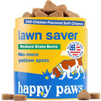 Happy Paws Lawn Saver Probióticos para Perros - 100 Masticables Blandos