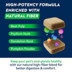 STRELLALAB Anal Gland Support Chews - Suplemento Digestivo con Fibra y Prebióticos para Perros, 120 masticables