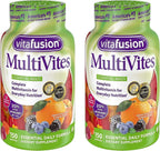 Vitafusion MultiVites Gomitas Multivitamínicas para Adultos Sabor Berry, Peach y Naranja - 150 uds, Paquete de 2