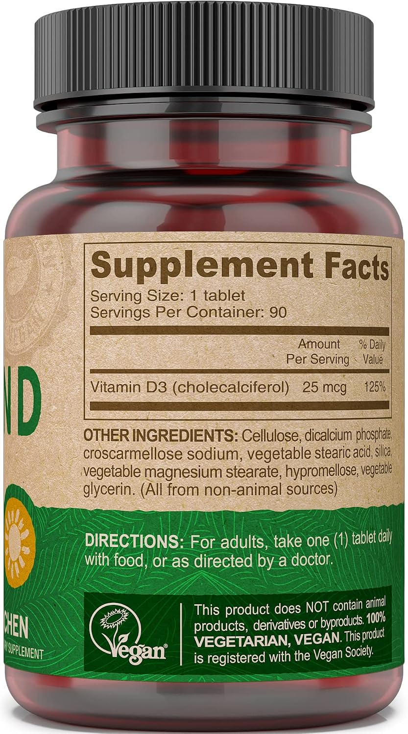 Deva Vitamina D3 Vegana 1000 UI (25 mcg) - 90 Comprimidos