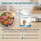 Multivitamínicos para perros, apoyo vitamínico y mineral diario, suplemento nutricional para todas las razas y tamaños, promueve la salud inmunológica, 120 comprimidos masticables