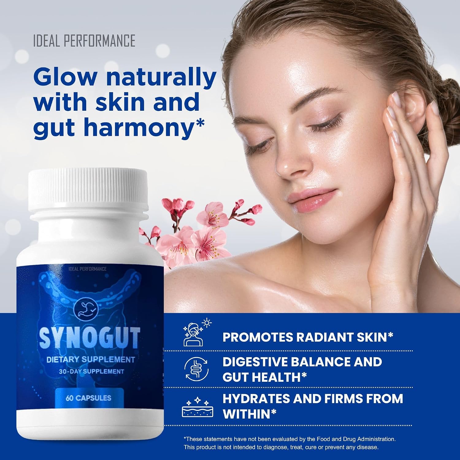 IDEAL PERFORMANCE Synogut - Complemento Alimenticio para la Salud Intestinal (2 Frascos)