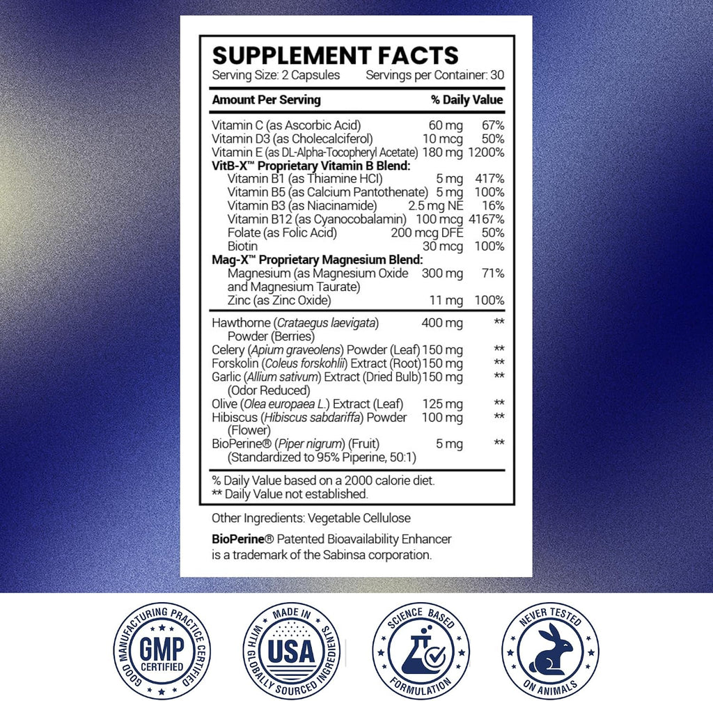 Research Verified Blood Booster - Apoyo Sanguíneo - Espino, Magnesio, Apio en Polvo, BioPerina - 360 Cápsulas - Suministro para 6 Meses