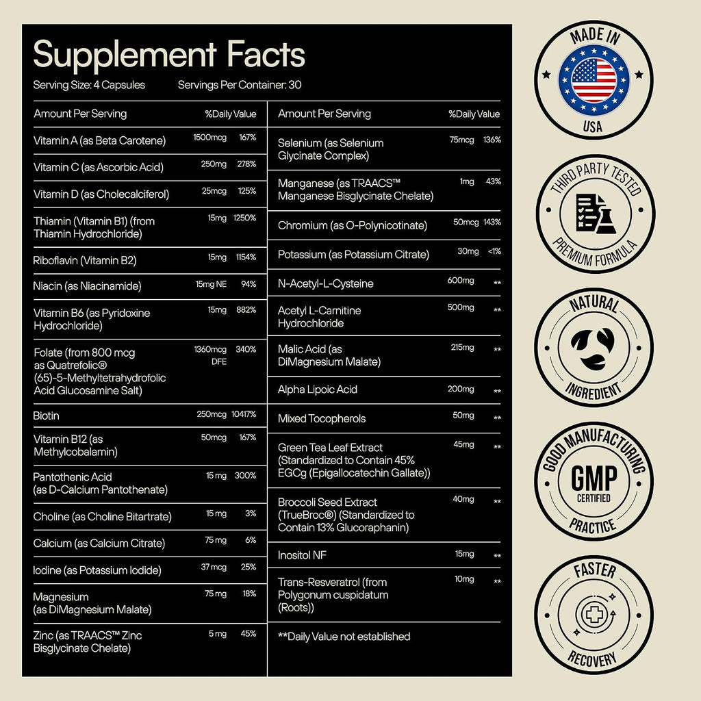 Heylo Multi+ Multivitamínico Avanzado – 120 Cápsulas