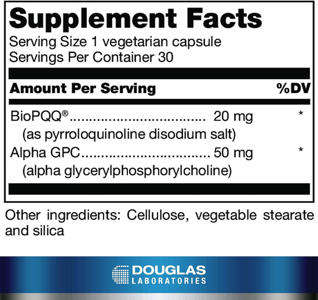 Douglas Laboratories PQQ Plus – Apoyo a la salud neurológica – 30 cápsulas