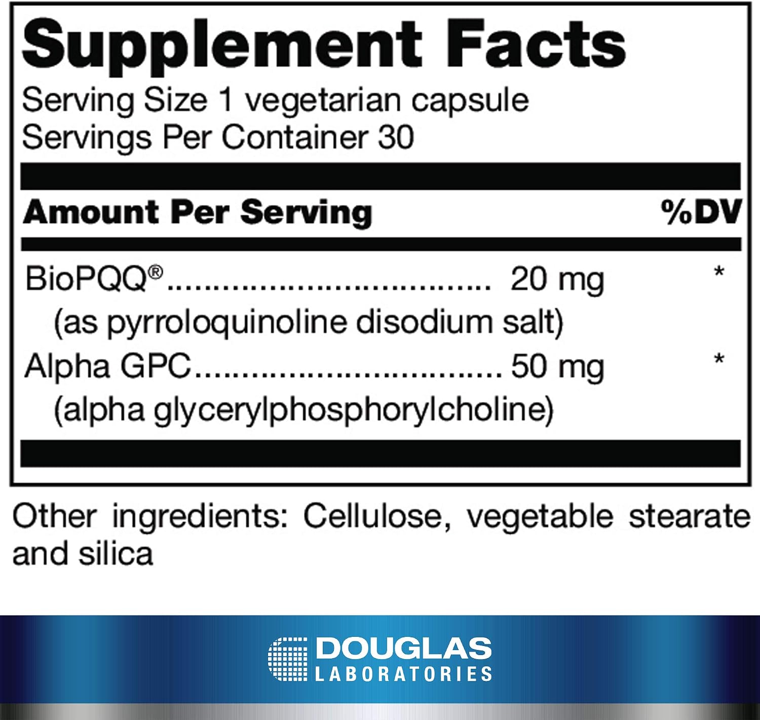 Douglas Laboratories PQQ Plus – Apoyo a la salud neurológica – 30 cápsulas