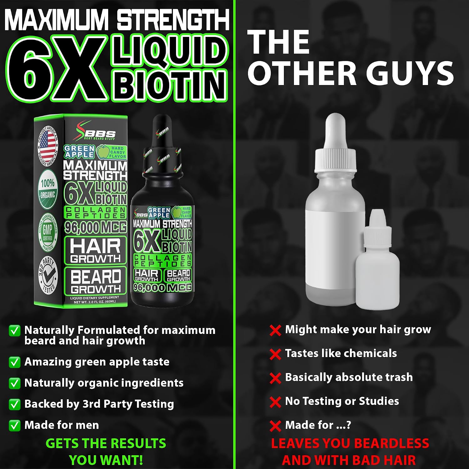 BBS Biotina y Colágeno Líquido, 96.000 mcg