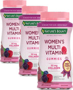 Nature's Bounty Optimal Solutions, Gominolas Multivitamínicas para Mujeres, Sabor Frambuesa, 140 uds (70 dosis)