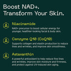 Aramore NAD+ Suplemento Energizante Celular para Antiaging, Salud Celular y Cuidado de la Piel, 30 Días