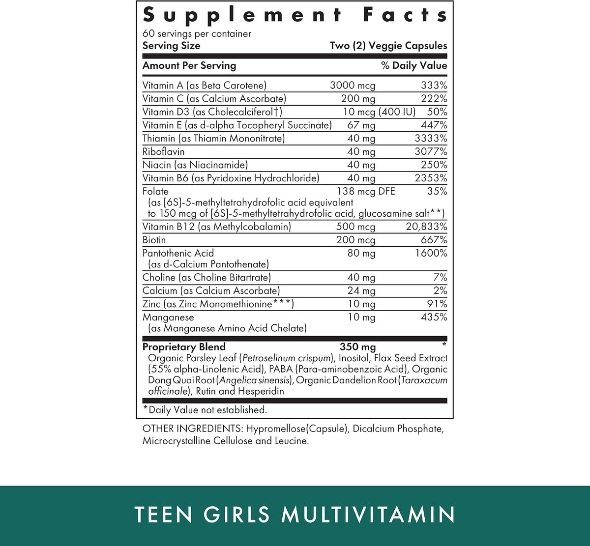 Michael's Health Multivitamínico para Chicas – Vitamina D: Contribuye al mantenimiento de huesos y dientes – Image 2