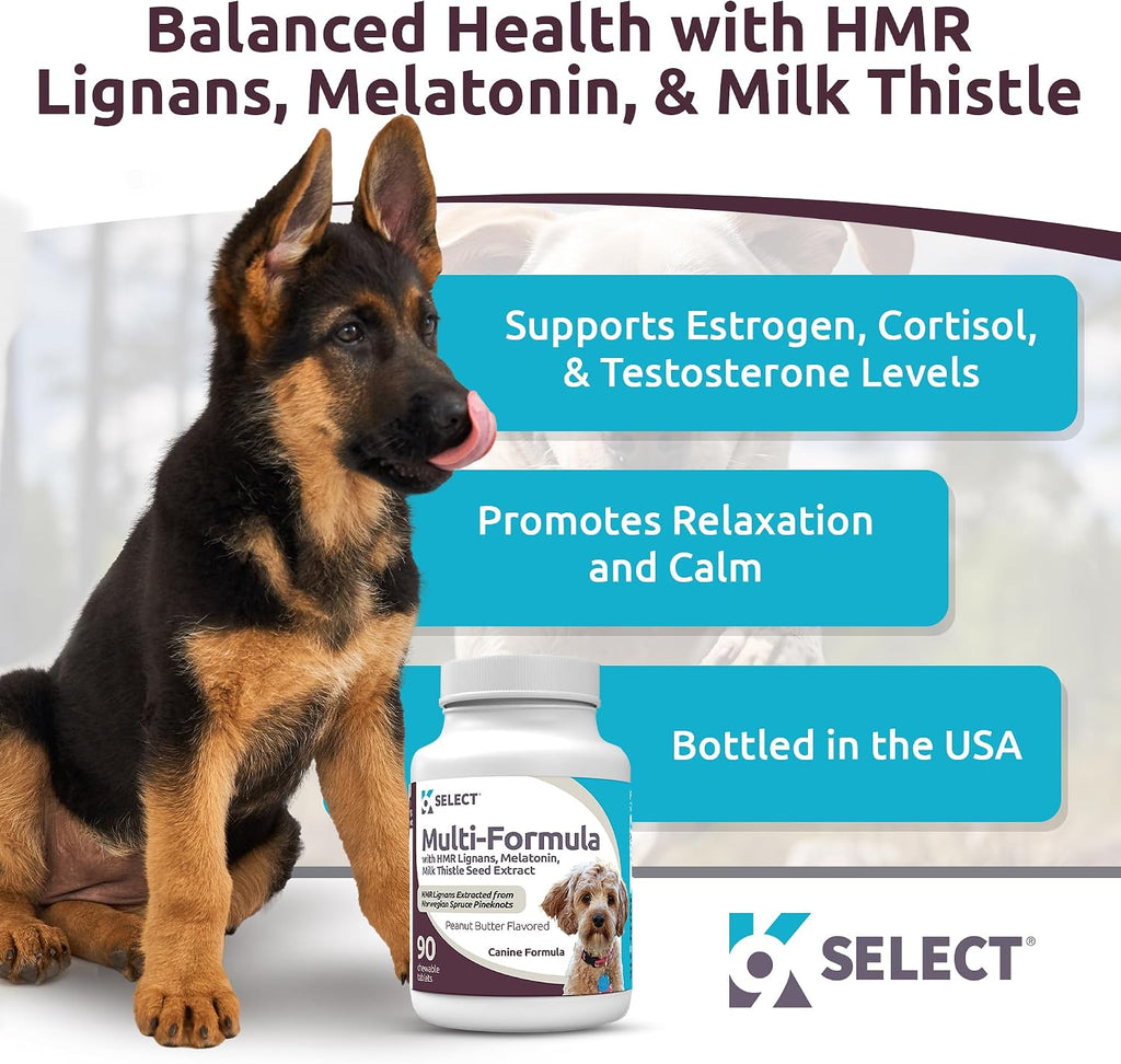 K9 Select Multi-Formula Vitaminas para Perros Pequeños - 90 Comprimidos Masticables Sabor Mantequilla de Cacahuete