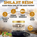DEDICAD 30g Shilajit Resin with Herbal Complex - Paullinia Guarana, Gotu Kola Leaf & More