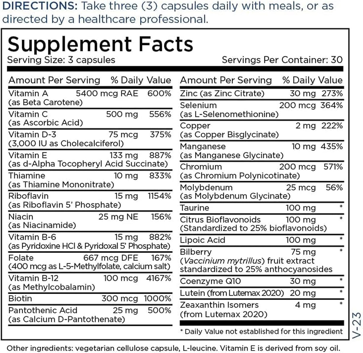 Metabolic Maintenance VitalEyes Complete - Suplemento para la Salud Visual con Luteína y Zeaxantina - 90 Cápsulas – Image 6