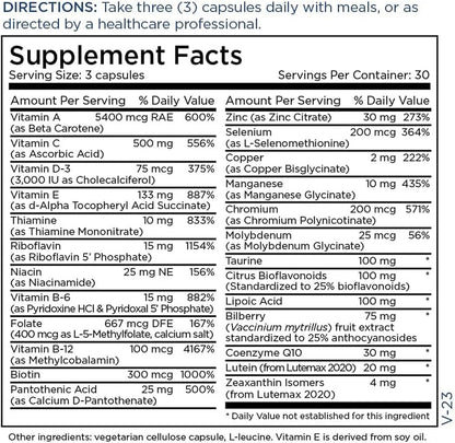 Metabolic Maintenance VitalEyes Complete - Suplemento para la Salud Visual con Luteína y Zeaxantina - 90 Cápsulas – Image 6