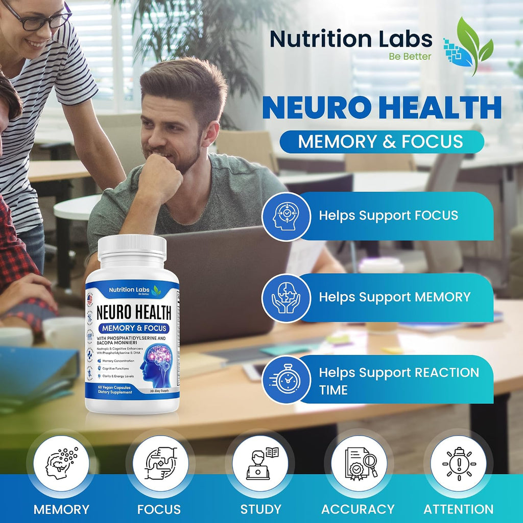 Suplemento Nootrópico para Memoria y Enfoque con Bacopa Monnieri y Vitaminas