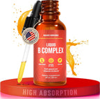 Vitamin B Complex Liquid Drops Vegan - Extra Strength Sublingual Formula - Complejo B en gotas sublingual vegano
