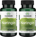 Swanson Naringina 500 mg - Bioflavonoide Cítrico Antioxidante (60 Cápsulas, Paquete de 2)
