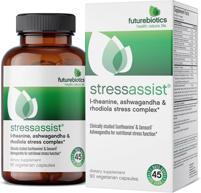 Futurebiotics StressAssist Complexo Anti-Estrés con L-teanina, Ashwagandha y Rhodiola - 90 Cápsulas Vegetarianas – Image 7