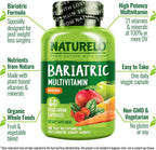 NATURELO Bariatric Multivitamin - One Daily with Iron - Suplemento para Cirugía Bariátrica - Nutrición Natural - 60 Cápsulas Veganas